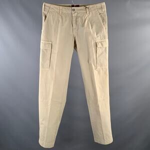 MASON Size 34 Khaki Cotton Cargo Casual Pants